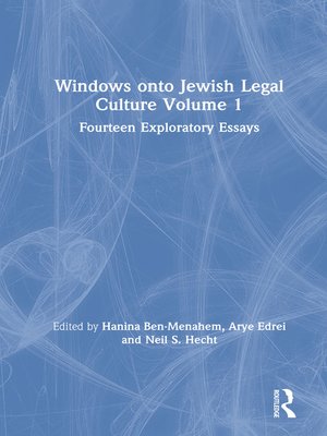 cover image of Windows onto Jewish Legal Culture Volume 1